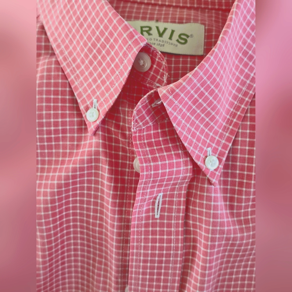 Orvis Men's Short Sleeve Button Down Shirt. Size Large